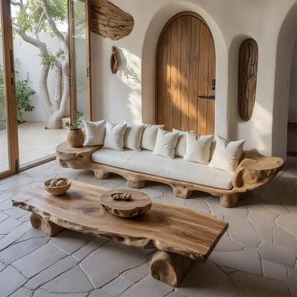 Live-Edge Solid Wood Coffee Table – Rustic Minimal Masterpiece - Rustirawood