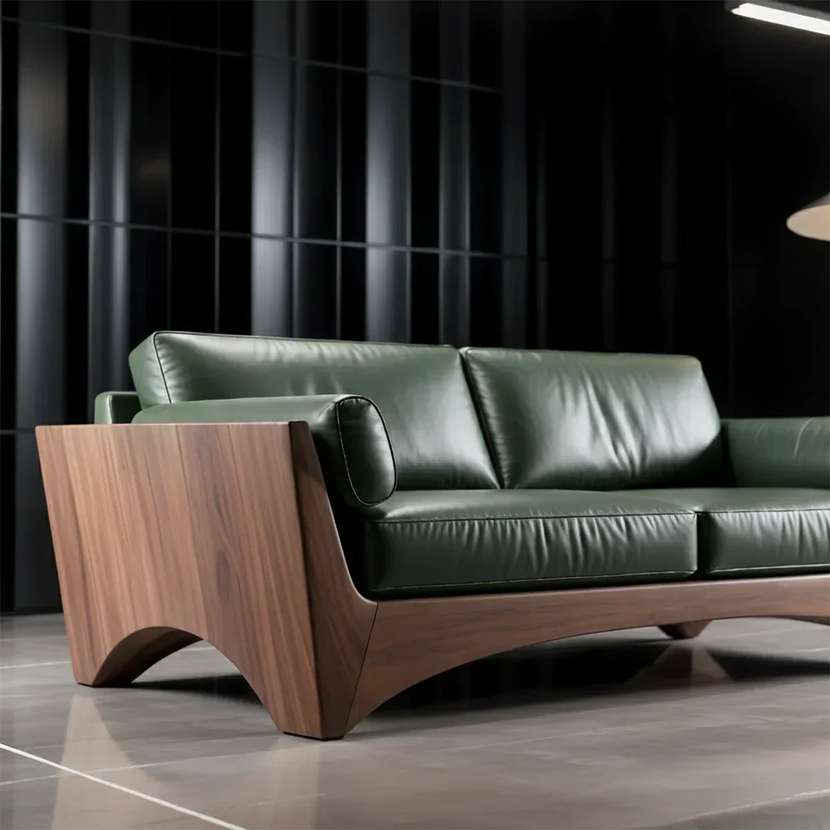 Premium Leather Solid Wood Sofa – Modern Rustic Minimalist - Rustirawood